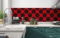 Preview: Küchenrückwand Rot Schwarze Punkte