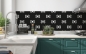 Preview: Küchenrückwand Schwarz Weiß Muster