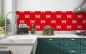 Preview: Küchenrückwand Rot Weiß Muster