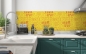Preview: Küchenrückwand Rot Gelb Typografie