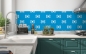 Preview: Küchenrückwand Blaues Element Motiv