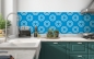 Preview: Küchenrückwand Blau Weiße Kreise