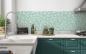 Preview: Küchenrückwand Floral in Mint