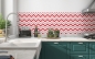 Preview: Küchenrückwand Rote Zickzack Muster