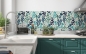 Preview: Küchenrückwand Blau Farbige Pflanzen