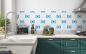 Preview: Küchenrückwand Blaue Muster