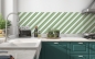 Preview: Küchenrückwand Green Red Stripes