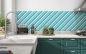 Preview: Küchenrückwand Blau Streifenmuster