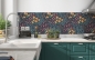Preview: Küchenrückwand Blumen Navy Style