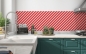 Preview: Küchenrückwand Diagonale Linie Rot