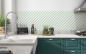 Preview: Küchenrückwand Grüne Diagonal Striche
