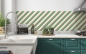 Preview: Küchenrückwand Grün Rot Balken