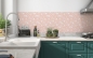 Preview: Küchenrückwand Rosa Blüten Filigran