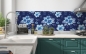 Preview: Küchenrückwand Blaue Eisblumen