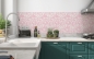 Preview: Küchenrückwand Rosa Pflanzenranke