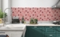 Preview: Küchenrückwand Rot Farbene Blumen