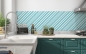 Preview: Küchenrückwand Blaue Diagonale Linie