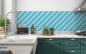 Preview: Küchenrückwand Blau Diagonal Muster