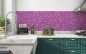 Preview: Küchenrückwand Violett Doodle Herze