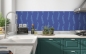 Preview: Küchenrückwand Blau Pflanzen Motiv