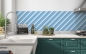 Preview: Küchenrückwand Blaue Diagonale Linien