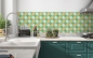 Preview: Küchenrückwand Grün Gelb Argyle Raute