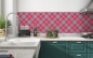 Preview: Küchenrückwand Pink Blue Tartan