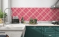 Preview: Küchenrückwand Pinke Plaid Karo