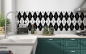 Preview: Küchenrückwand Black White Argyle