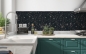Preview: Küchenrückwand Fliesen Optik Terrazzo