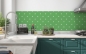 Preview: Küchenrückwand Grün Weiß Sterne