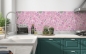 Preview: Küchenrückwand Rosa Herz Blüten