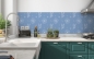 Preview: Küchenrückwand Blaue Blumen