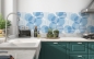 Preview: Küchenrückwand Blaue Kreis Linien