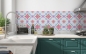 Preview: Küchenrückwand Blumen Fliesen Muster