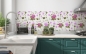 Preview: Küchenrückwand Blumen in Vintage Stil