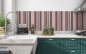 Preview: Küchenrückwand Rot Grau Retro Linien