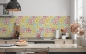 Preview: Küchenrückwand Rot Gelb Blumen