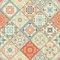 Preview: Türposter Vintage Style Patchwork