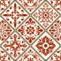 Preview: Türposter Red White Patchwork