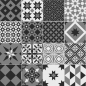 Preview: Türposter Grau Patchwork