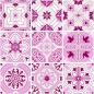 Preview: Türposter Pink Patchwork