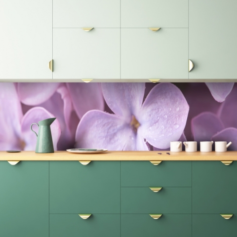 Küchenrückwand Lila Blüten