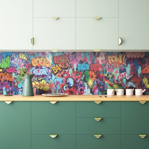 Küchenrückwand Graffiti Bang