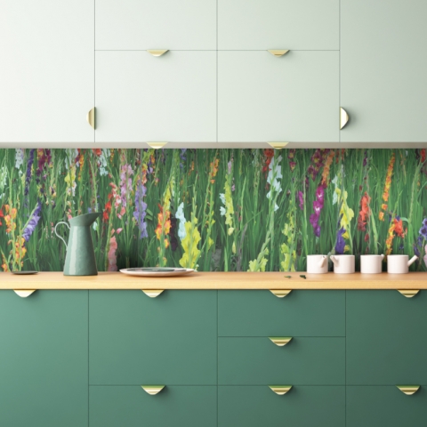 Küchenrückwand Gladiolen Blumen