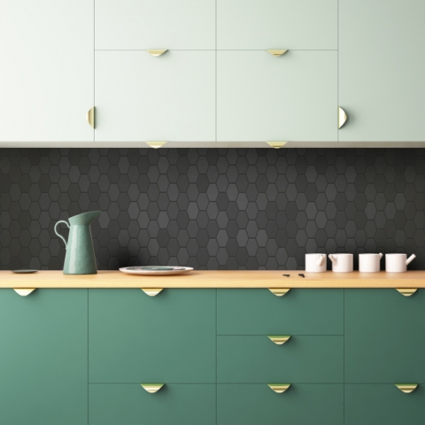Küchenrückwand Hexagon Design