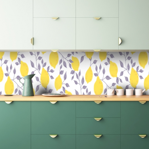 Küchenrückwand Zitronen Design