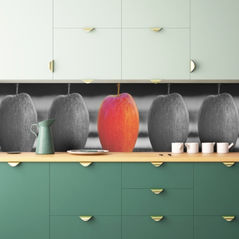 Küchenrückwand Grau Rote Äpfel