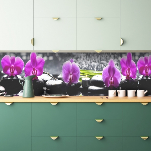 Küchenrückwand Wellness Orchideen