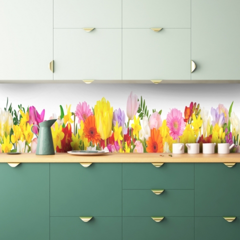 Küchenrückwand Blumenwelt